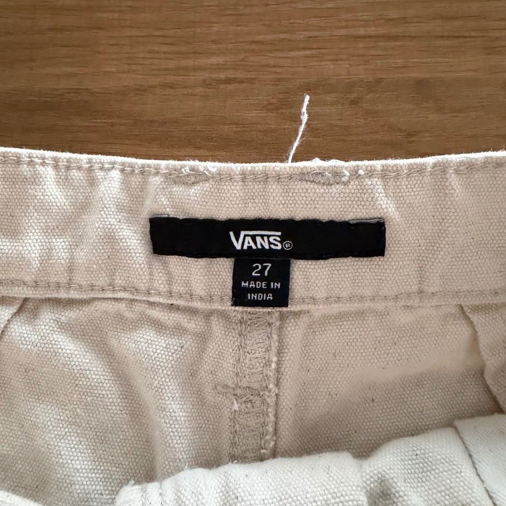 Vans No Place Like Home World Map Graphic Canvas Shorts Off White Size 27 - Picture 4 of 9